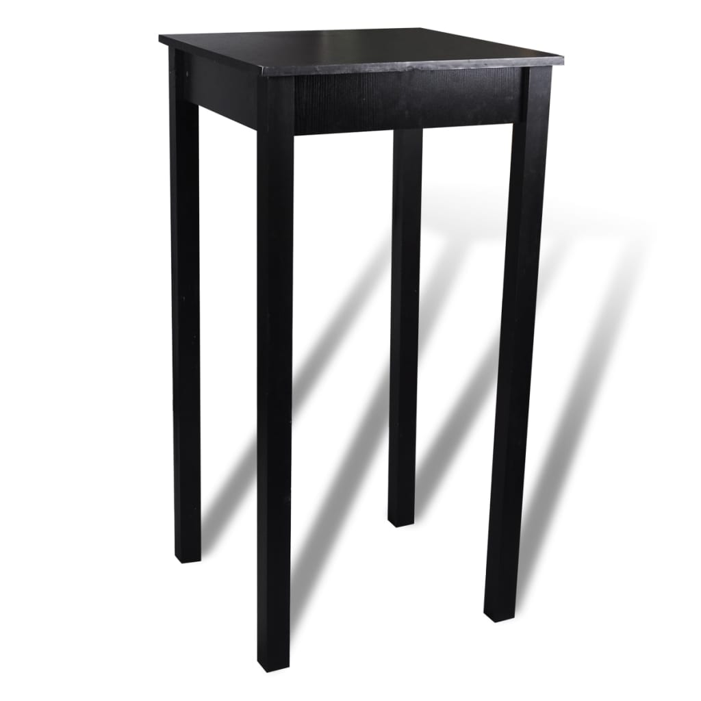 Mesa de bar con 2 sillas de barra negras