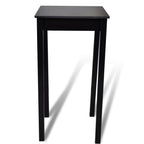 Mesa de bar con 2 sillas de barra negras