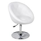 Taburete de bar cuero sintético blanco