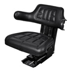 Asiento de tractor con respaldo negro