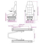 Asiento de tractor con suspensión
