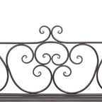 Banco de jardín de acero marrón envejecido 132 cm