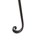 Banco tumbona de jardín de acero marrón envejecido 128 cm