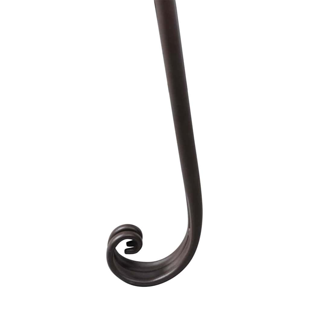 Banco tumbona de jardín de acero marrón envejecido 128 cm