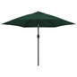 Guarda-sol de mastro de aço branco areia 3 m