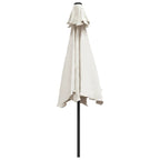 Sombrilla con palo de acero blanca arena 3 m
