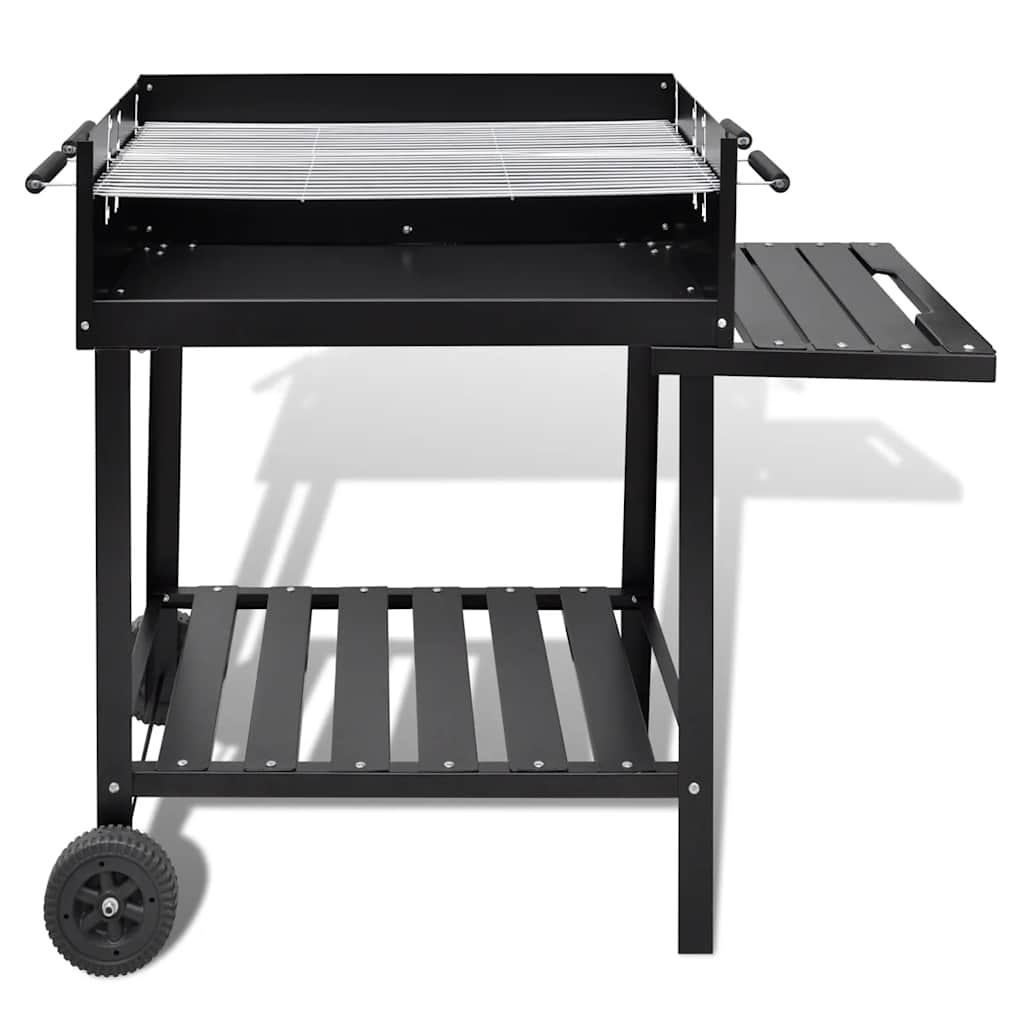 Soporte para barbacoa de carbón con 2 ruedas