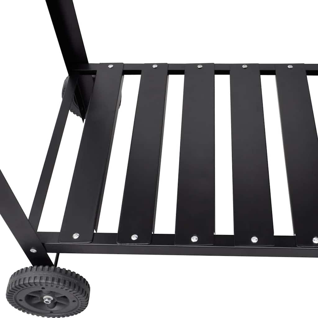 Soporte para barbacoa de carbón con 2 ruedas