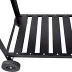 Soporte para barbacoa de carbón con 2 ruedas