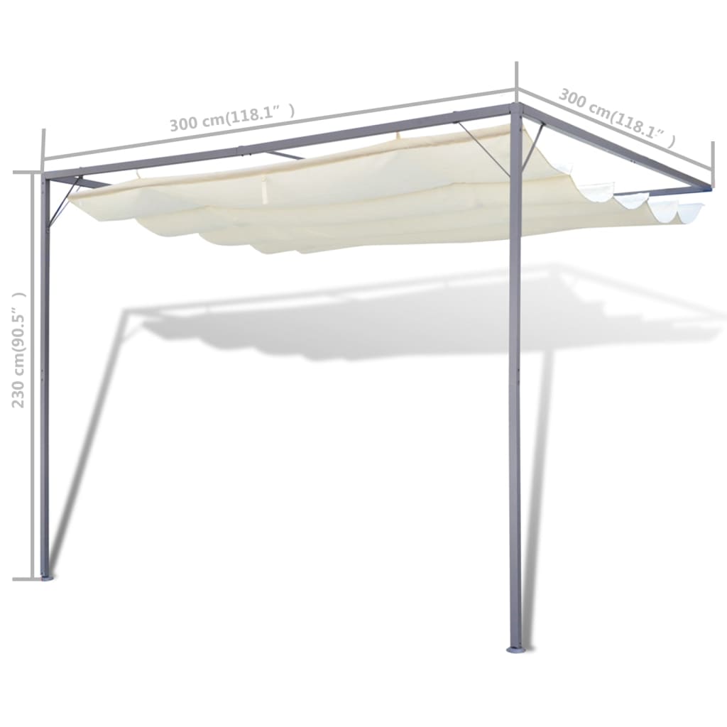 40787 Toldo de jardín cenador de pared