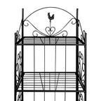 Estante De Planta Cuadrada Negro