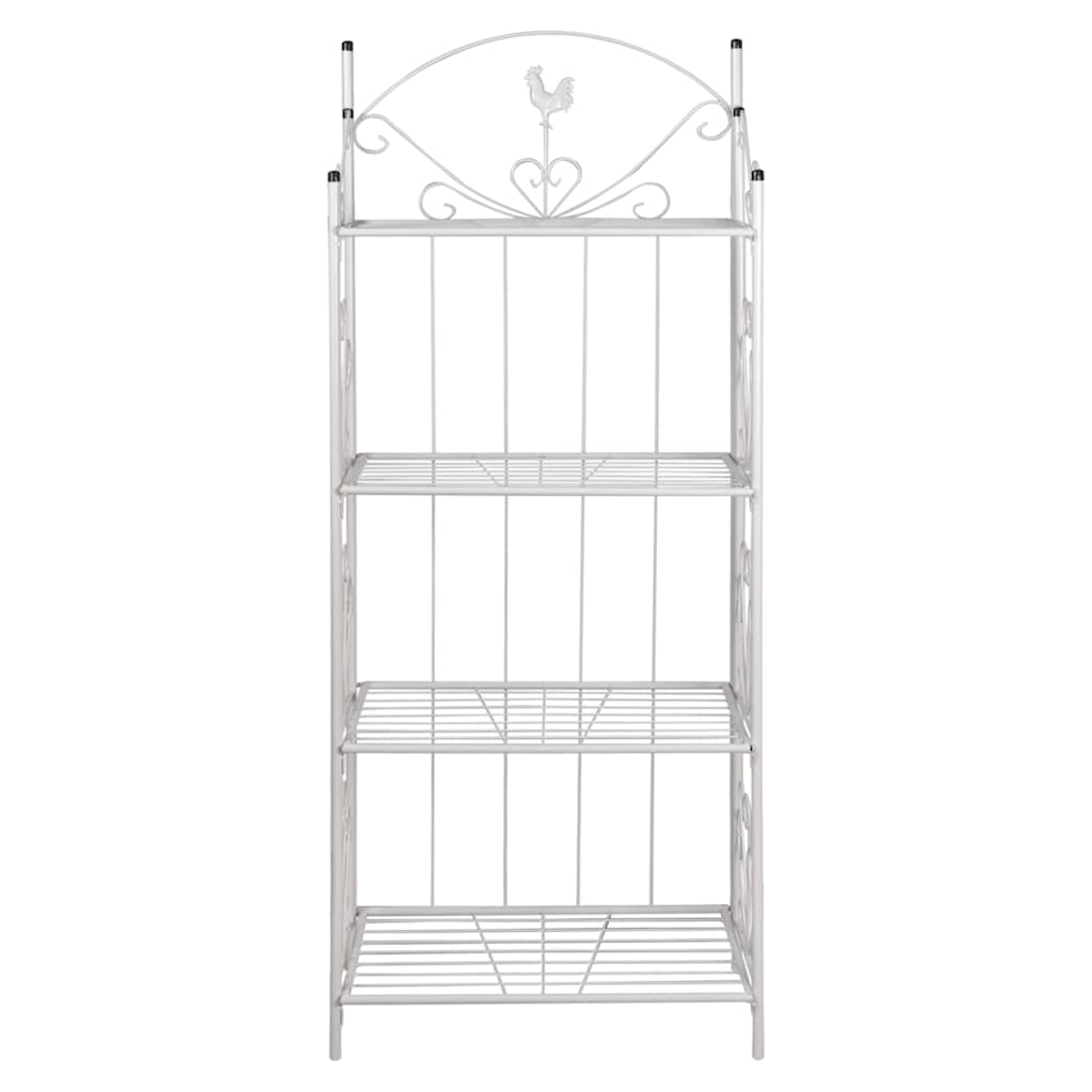 Estante De Planta Cuadrada Blanca