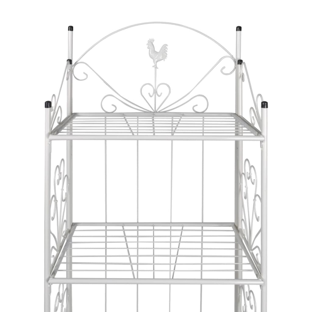 Estante De Planta Cuadrada Blanca