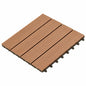 Tile de Decking 11 pcs Gris 30 x 30 cm WPC