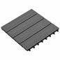 Tile de Decking 11 pcs Gris 30 x 30 cm WPC