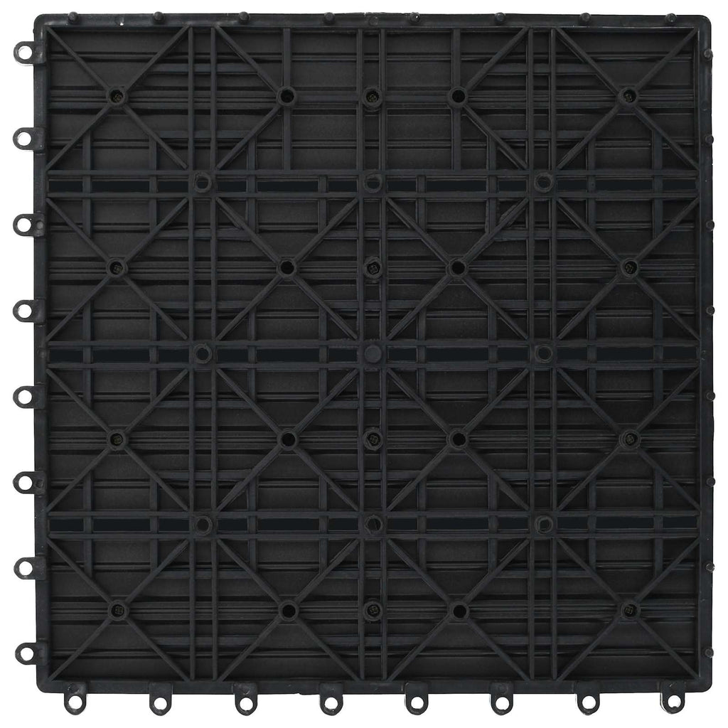 Tile de Decking 11 pcs Gris 30 x 30 cm WPC