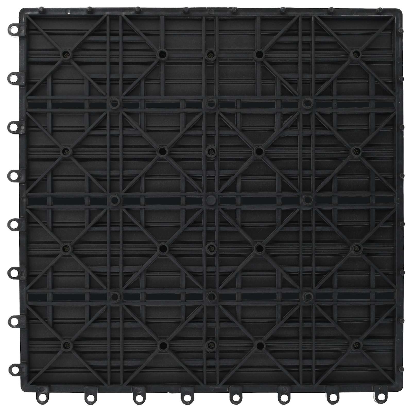 Tile de Decking 11 pcs Gris 30 x 30 cm WPC