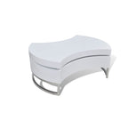 Mesa de centro de forma ajustable blanco brillante