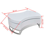 Mesa de centro de forma ajustable blanco brillante