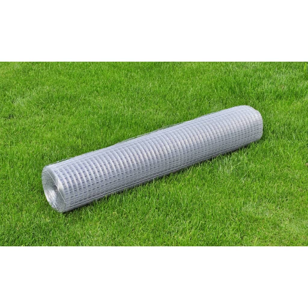 Alambrada de gallinero acero galvanizado plateada 10x1 m