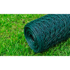 Alambrada de gallinero con revestimiento PVC verde 25x0,75 m