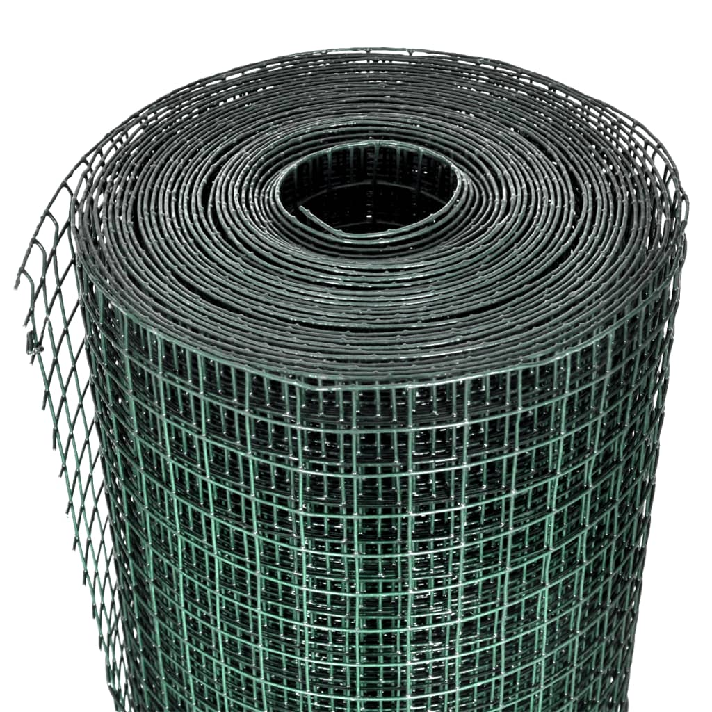 Alambrada de gallinero acero galvanizado verde 1x25 m