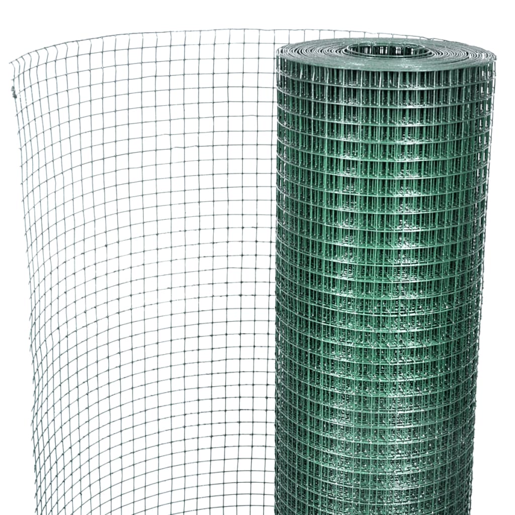 Alambrada de gallinero acero galvanizado verde 1x25 m