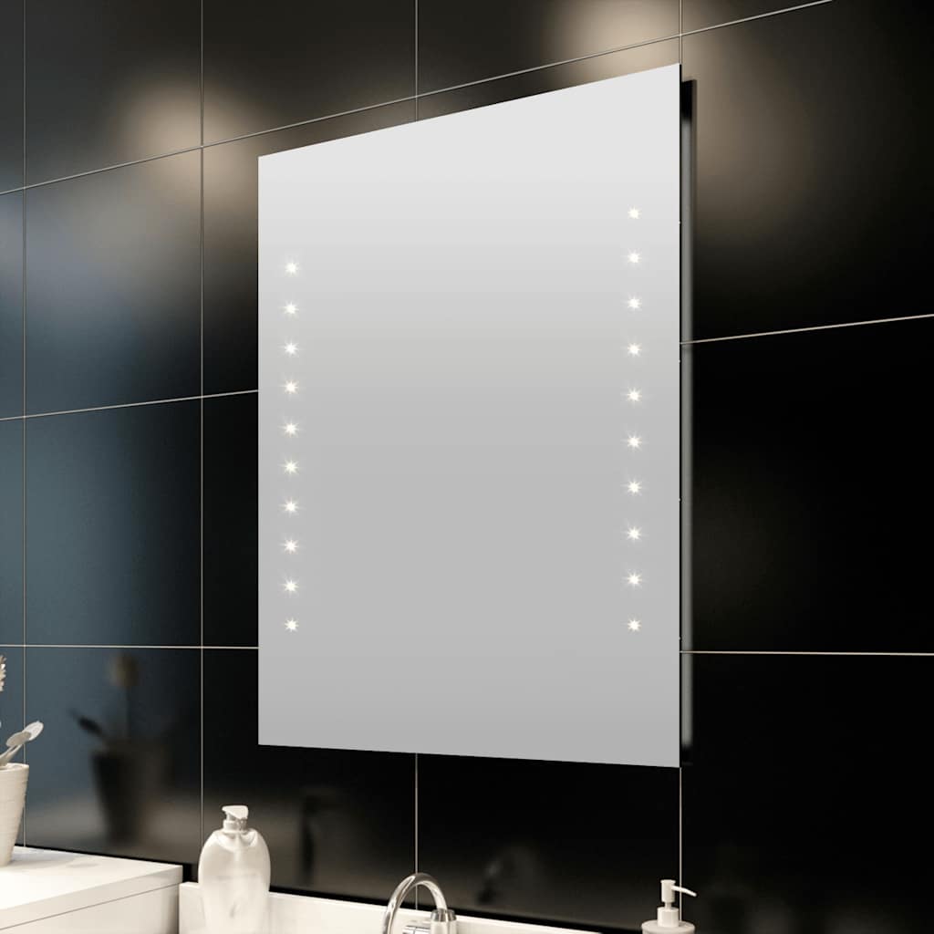 Espelho de parede com luzes LED 100x60 cm