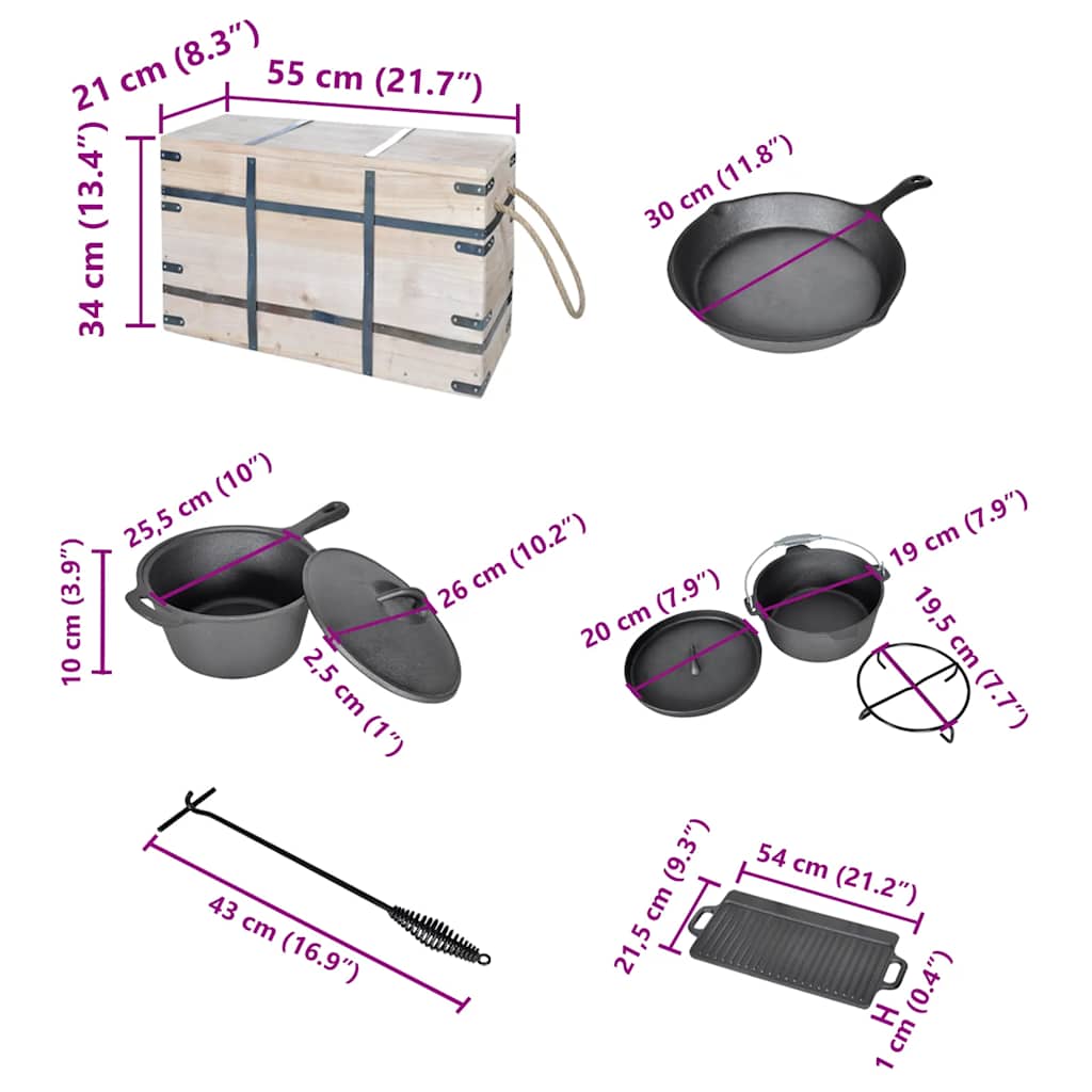 Set De Horno Holandés 9 Piezas