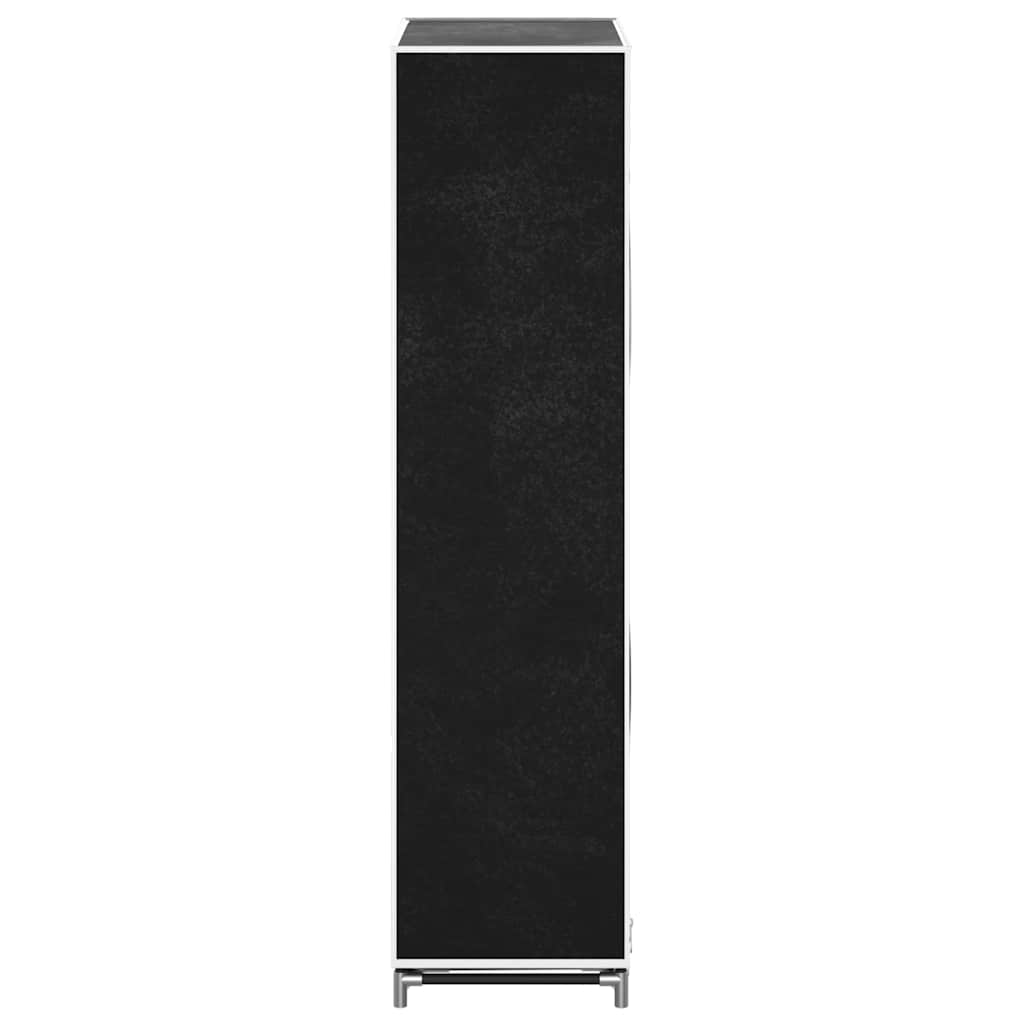 Zapatero de tela con cubierta negro 58x28x106 cm
