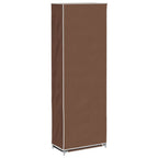 Zapatero de tela con cubierta marrón 57x29x162 cm