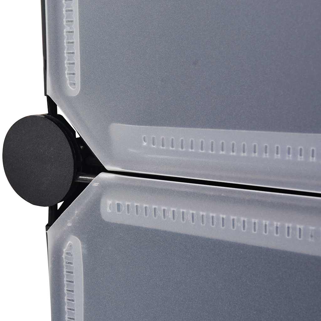 Armario modular 14 compartimentos negro y blanco 37x146x180,5cm