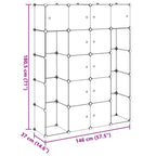 Armario modular 14 compartimentos negro y blanco 37x146x180,5cm