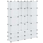 Armario modular con 18 compartimentos blanco 37x146x180,5 cm