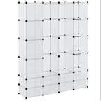Armario modular con 18 compartimentos blanco 37x146x180,5 cm