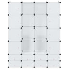 Armario modular con 18 compartimentos blanco 37x146x180,5 cm