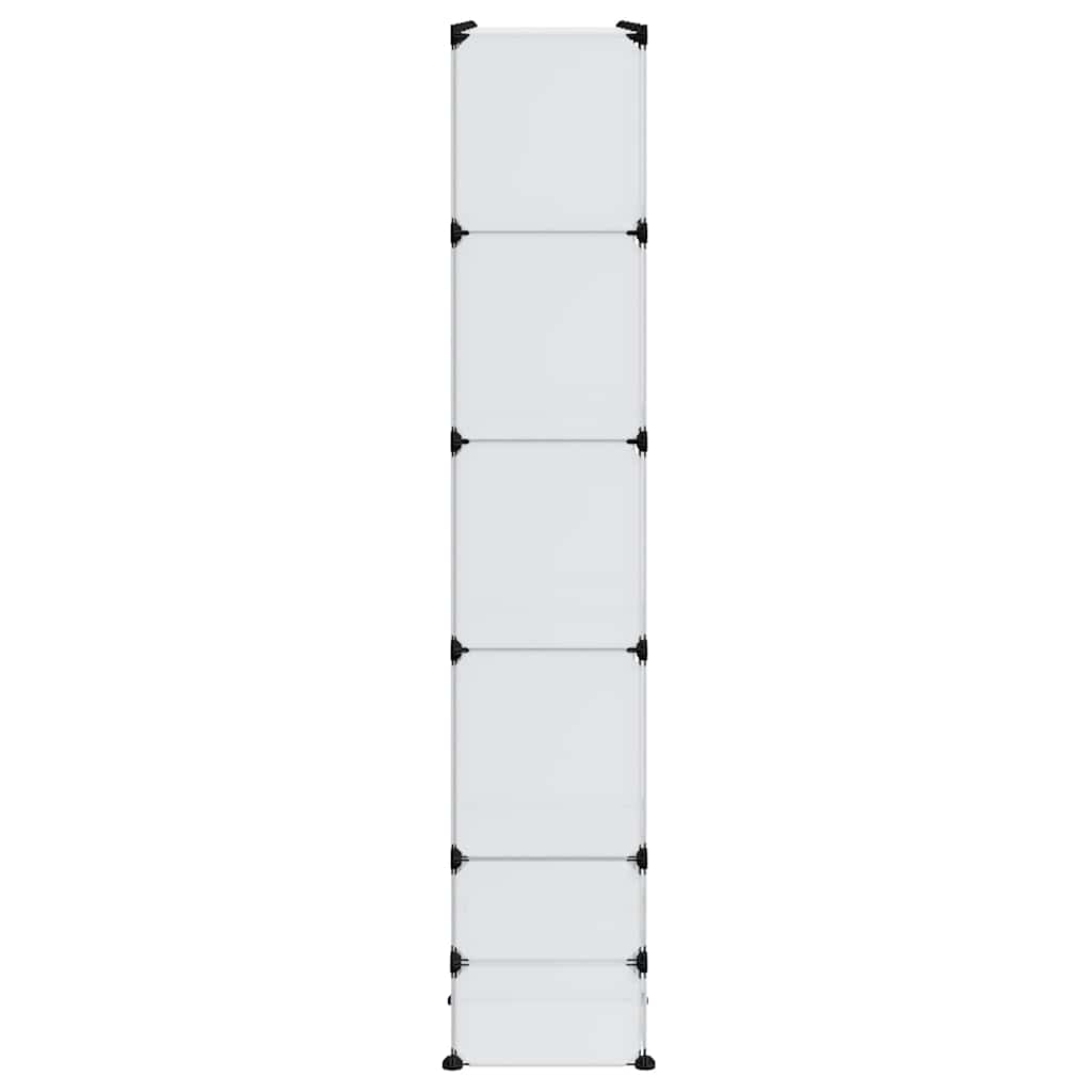 Armario modular con 18 compartimentos blanco 37x146x180,5 cm