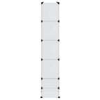 Armario modular con 18 compartimentos blanco 37x146x180,5 cm