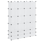 Armario modular con 18 compartimentos blanco 37x146x180,5 cm