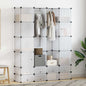 Armario modular con 18 compartimentos blanco 37x146x180,5 cm