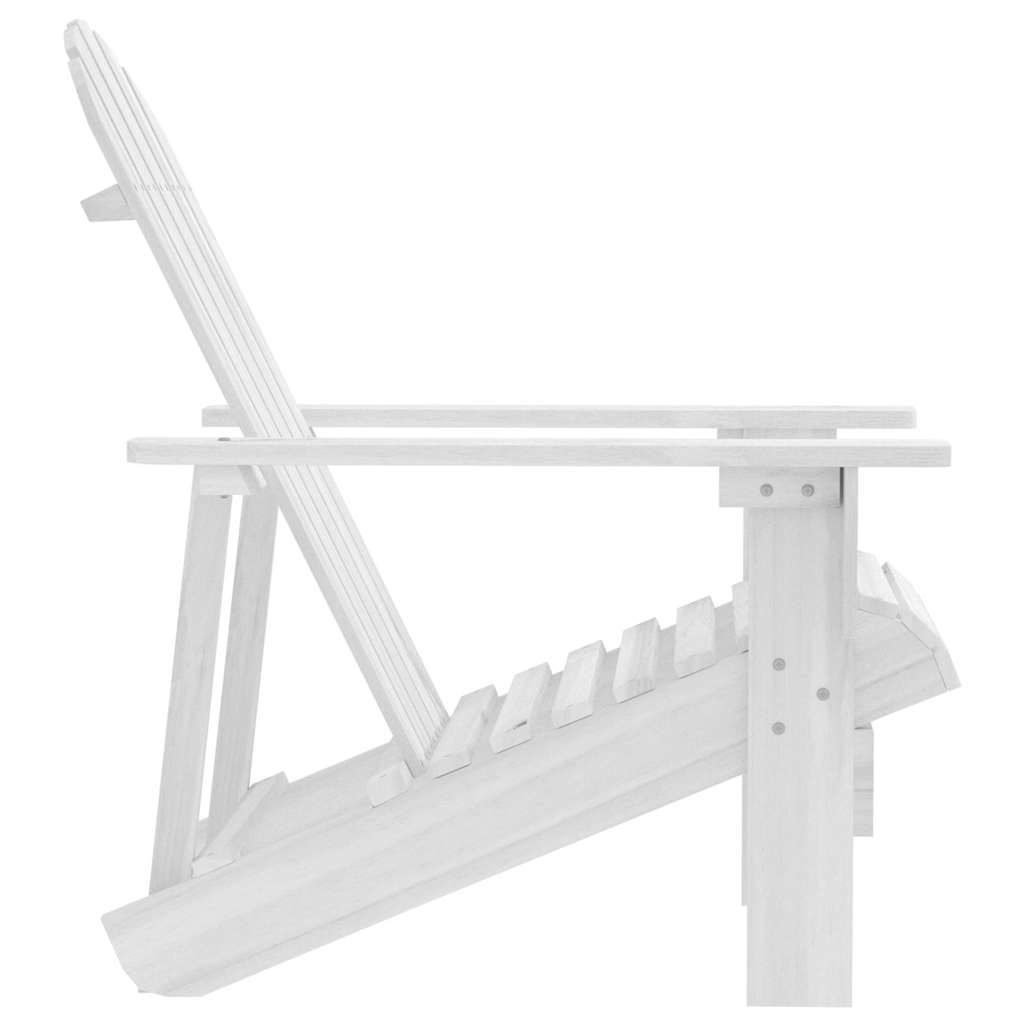 Silla de jardín de madera blanca