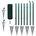 Set de euro valla acero verde 10x0,8 m