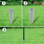 Set de euro valla acero verde 10x0,8 m