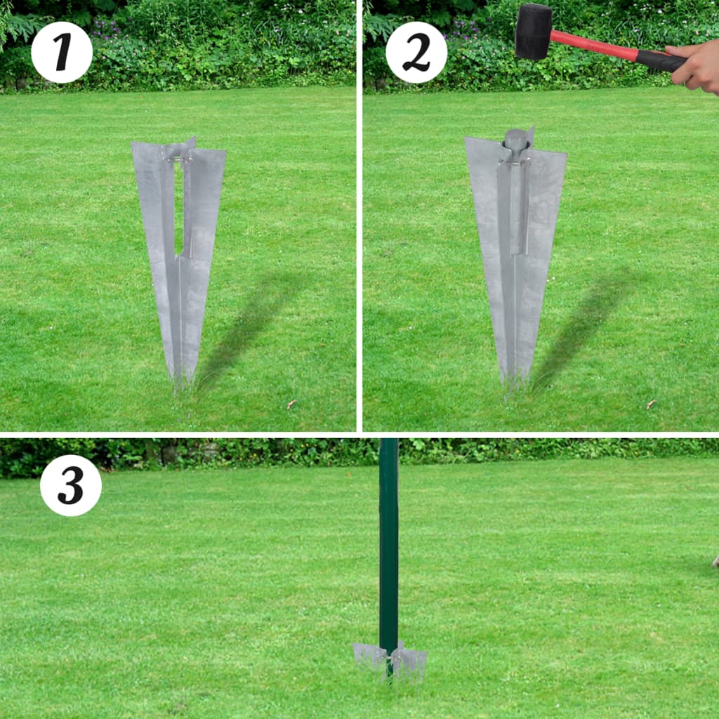 Set de euro valla acero verde 10x0,8 m