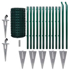 Set de euro valla acero verde 25x0,8 m