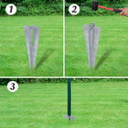Set de euro valla acero verde 25x0,8 m
