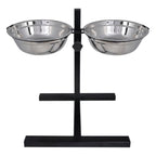 Soporte De Alimentación Ajustable Mascota 2X4.1L Tazón Inoxidable