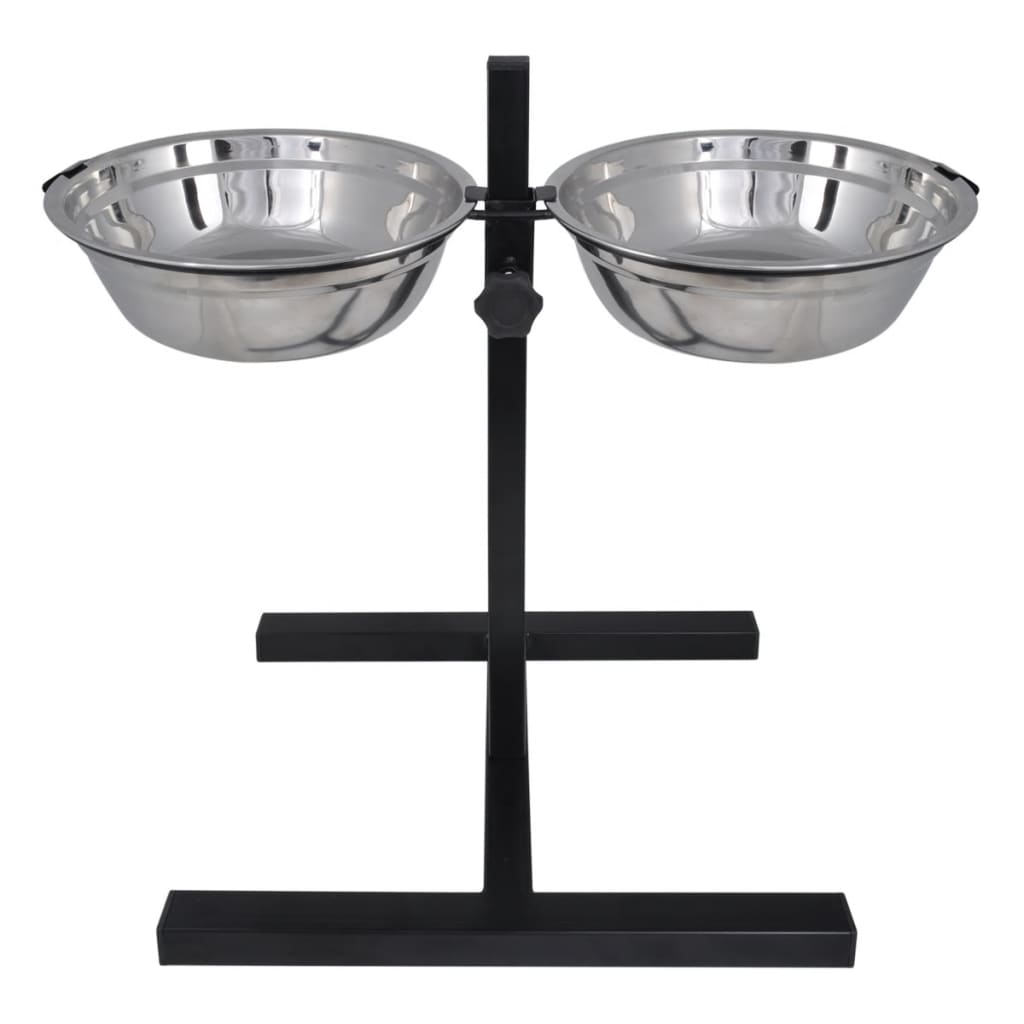 Soporte De Alimentación Ajustable Mascota 2X4.1L Tazón Inoxidable