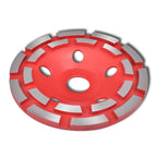 Rueda de lijado copa diamante doble fila 125 mm