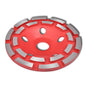 Rueda de lijado copa diamante doble fila 125 mm